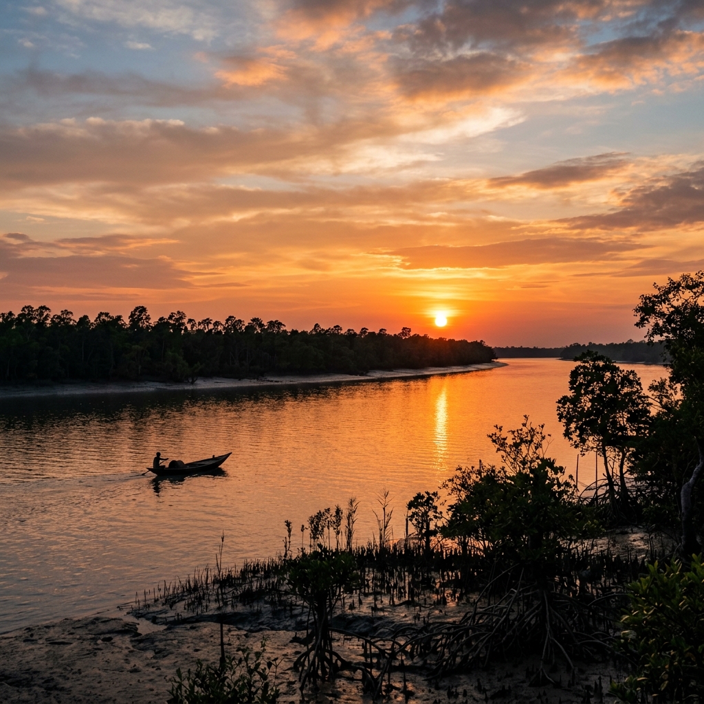 Mesmerizing sunset views from the cruise boat